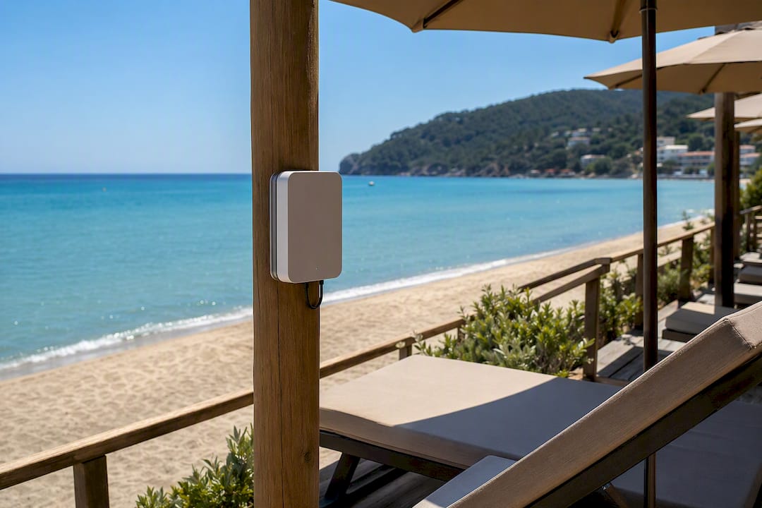 Connessione Wi-Fi disponibile sulla terrazza fronte mare dell’hotel